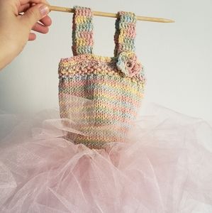 Handmade Tutu Dress with 100% cotton yarn (NEW)